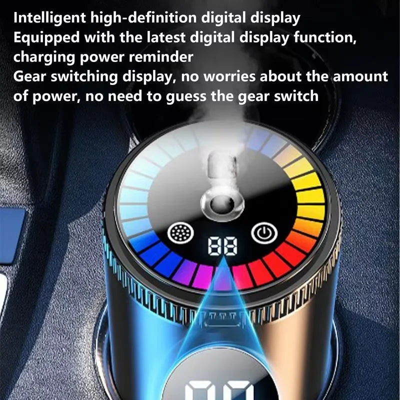 Smart Car Air Freshener Rechargeable Aroma Diffuser 5 Levels of Adjustable Intelligent  Diffuser Pickup Light Starry Sky Summit